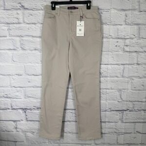 Gloria Vanderbilt Amanda Jeans Womens 8 Average Tan (Stone)‎ NEW Slimming